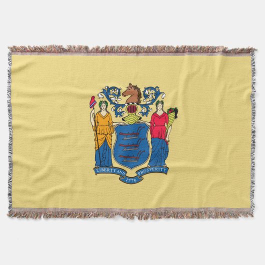 New Jersey State Flag Design Decor Deken (Voorkant)