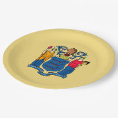 New Jersey State Flag Design Decor Papieren Bordje (Gekanteld)