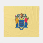 New Jersey State Flag Design Fleece Deken (Voorkant (Horizontaal))