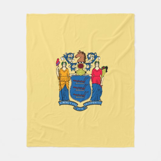 New Jersey State Flag Design Fleece Deken (Voorkant)