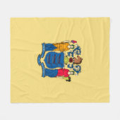 New Jersey State Flag Design Fleece Deken (Voorkant (Horizontaal))