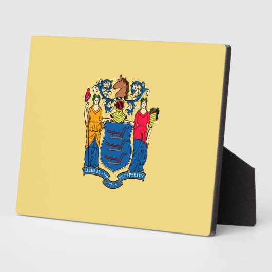 New Jersey State Flag Design Fotoplaat (Zijkant)