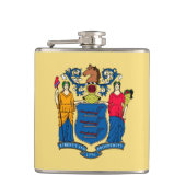 New Jersey State Flag Design Heupfles (Voorkant)