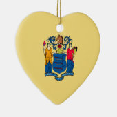 New Jersey State Flag Design Keramisch Ornament (Rechts)