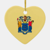 New Jersey State Flag Design Keramisch Ornament (Voorkant)