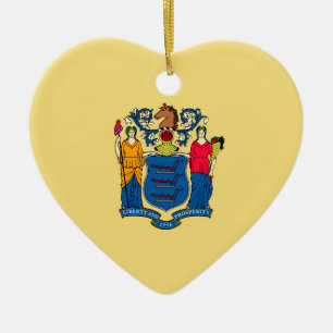 New Jersey State Flag Design Keramisch Ornament