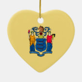 New Jersey State Flag Design Keramisch Ornament (Achterkant)