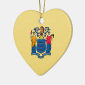 New Jersey State Flag Design Keramisch Ornament (Links)