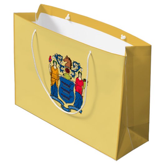 New Jersey State Flag Design Large Cadeautasje (Achterkant Gekanteld)
