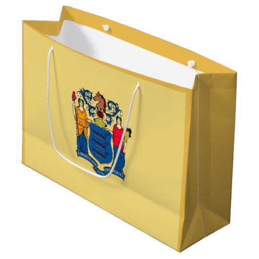 New Jersey State Flag Design Large Cadeautasje (Voorkant Gekanteld)
