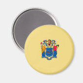 New Jersey State Flag Design Magneet (Voorkant / Achterkant)