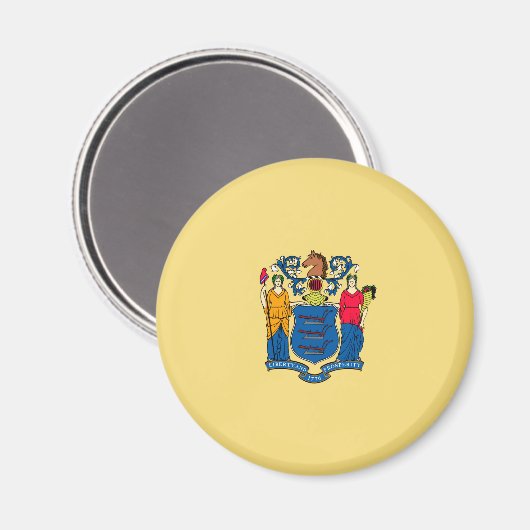 New Jersey State Flag Design Magneet (Voorkant / Achterkant)