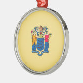 New Jersey State Flag Design Metalen Ornament (Links)