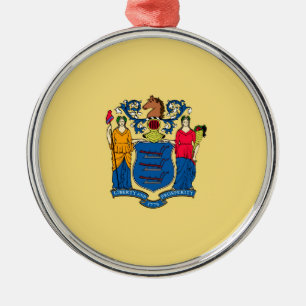 New Jersey State Flag Design Metalen Ornament