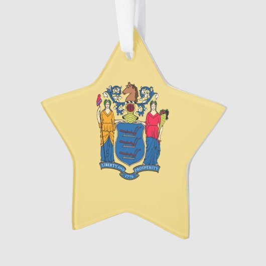 New Jersey State Flag Design Ornament (voorkant)