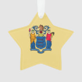 New Jersey State Flag Design Ornament (voorkant)