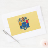 New Jersey State Flag Design Rechthoekige Sticker (Envelop)