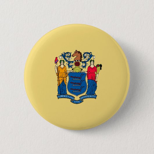 New Jersey State Flag Design Ronde Button 5,7 Cm (Voorkant)