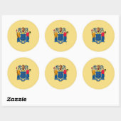 New Jersey State Flag Design Ronde Sticker (Vel)