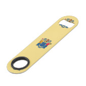 New Jersey State Flag Design Speed Flessenopener (Achterkant Gekanteld)
