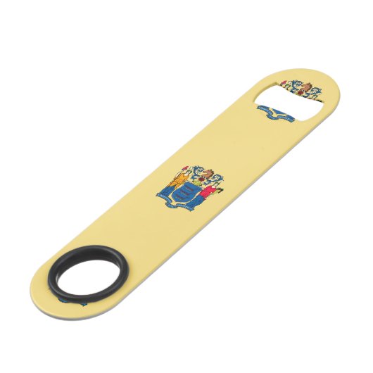 New Jersey State Flag Design Speed Flessenopener (Achterkant Gekanteld)