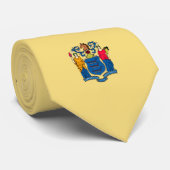 New Jersey State Flag Design Stropdas (Opgerold)
