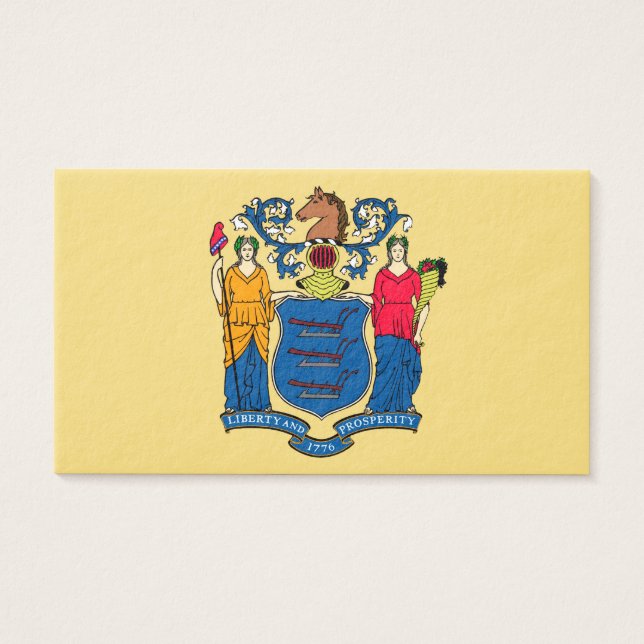 New Jersey State Flag Design Visitekaartje (Voorkant)