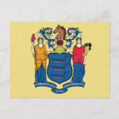 New Jersey State Flag Garden Liberty Prosperity  Briefkaart (Voorkant)