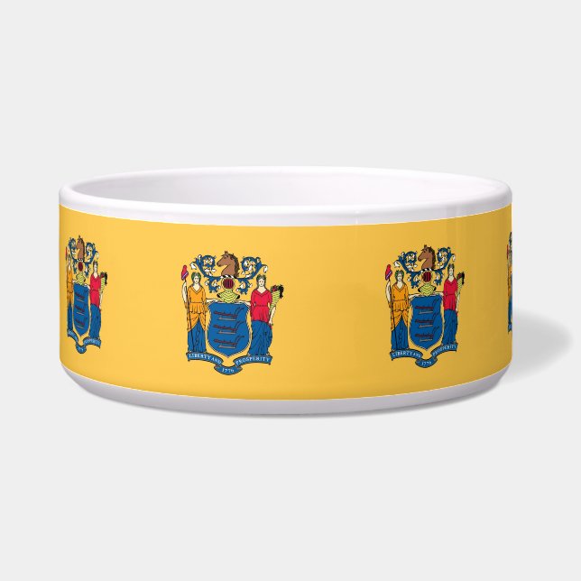 New Jersey State Flag Pet Bowl Voerbakje (Links)