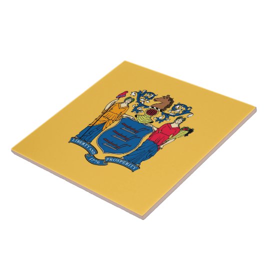 New Jersey State Flag Tile Tegeltje (Zijkant)