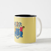 New Jersey State Flag Two-Tone Coffee Mok (Voorkant rechts)