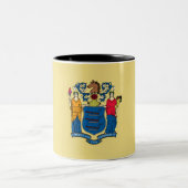 New Jersey State Flag Two-Tone Coffee Mok (Center)