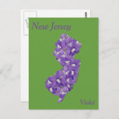 New Jersey State Flower Collage Map Briefkaart (Voorkant / Achterkant)