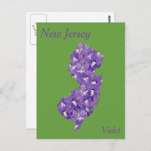 New Jersey State Flower Collage Map Briefkaart (Voorkant / Achterkant)