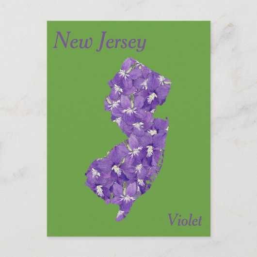 New Jersey State Flower Collage Map Briefkaart (Voorkant)