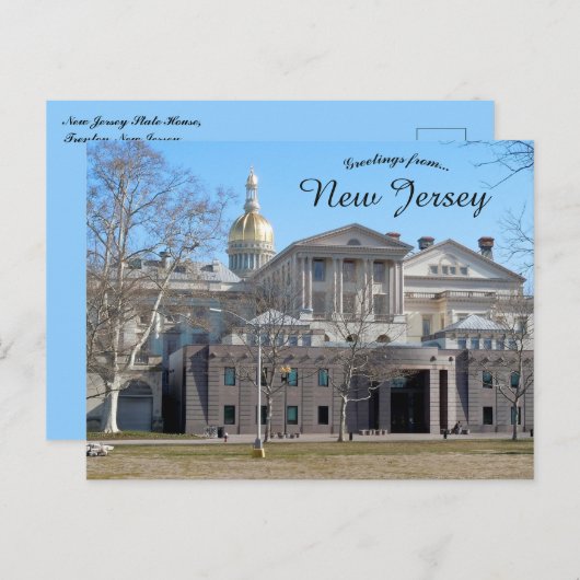 New Jersey State House Trenton New Jersey Briefkaart (Voorkant / Achterkant)
