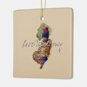 New Jersey State Photo insert and town name Keramisch Ornament (Links)