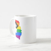 New Jersey State Pride LGBTQ Progress Pride Koffiemok (Voorkant links)