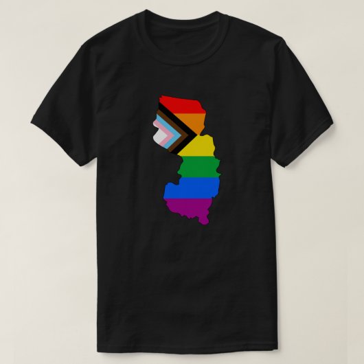 New Jersey State Pride LGBTQ Progress Pride T-shirt (Design voorkant)
