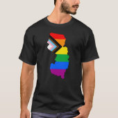 New Jersey State Pride LGBTQ Progress Pride T-shirt (Voorkant)