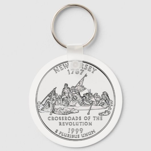 New Jersey State Quarter Sleutelhanger (Voorkant)