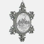 New Jersey State Quarter Tin Sneeuwvlok Ornament (Links)