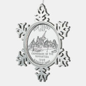 New Jersey State Quarter Tin Sneeuwvlok Ornament (Rechts)