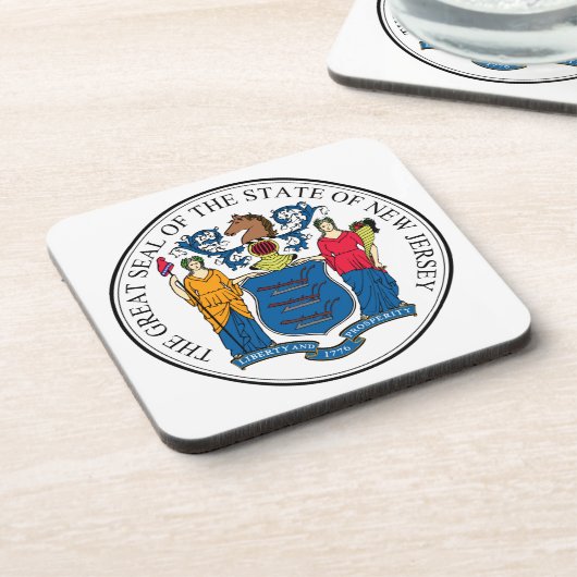 New Jersey State Seal - Bier Onderzetter (Linkerzijde)
