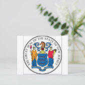 New Jersey State Seal Briefkaart (Staand voorkant)
