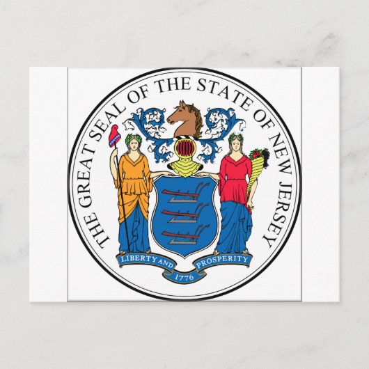 New Jersey State Seal Briefkaart (Voorkant)