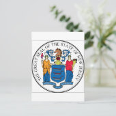 New Jersey State Seal Briefkaart (Staand voorkant)