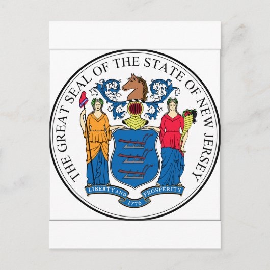 New Jersey State Seal Briefkaart (Voorkant)