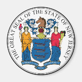New Jersey State Seal Magneet (Voorkant)