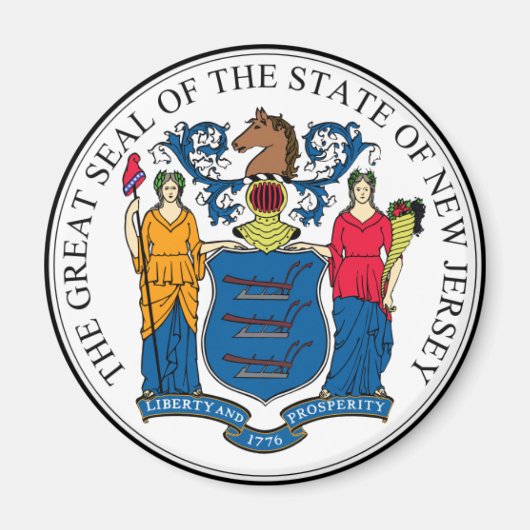 New Jersey State Seal Magneet (Voorkant)